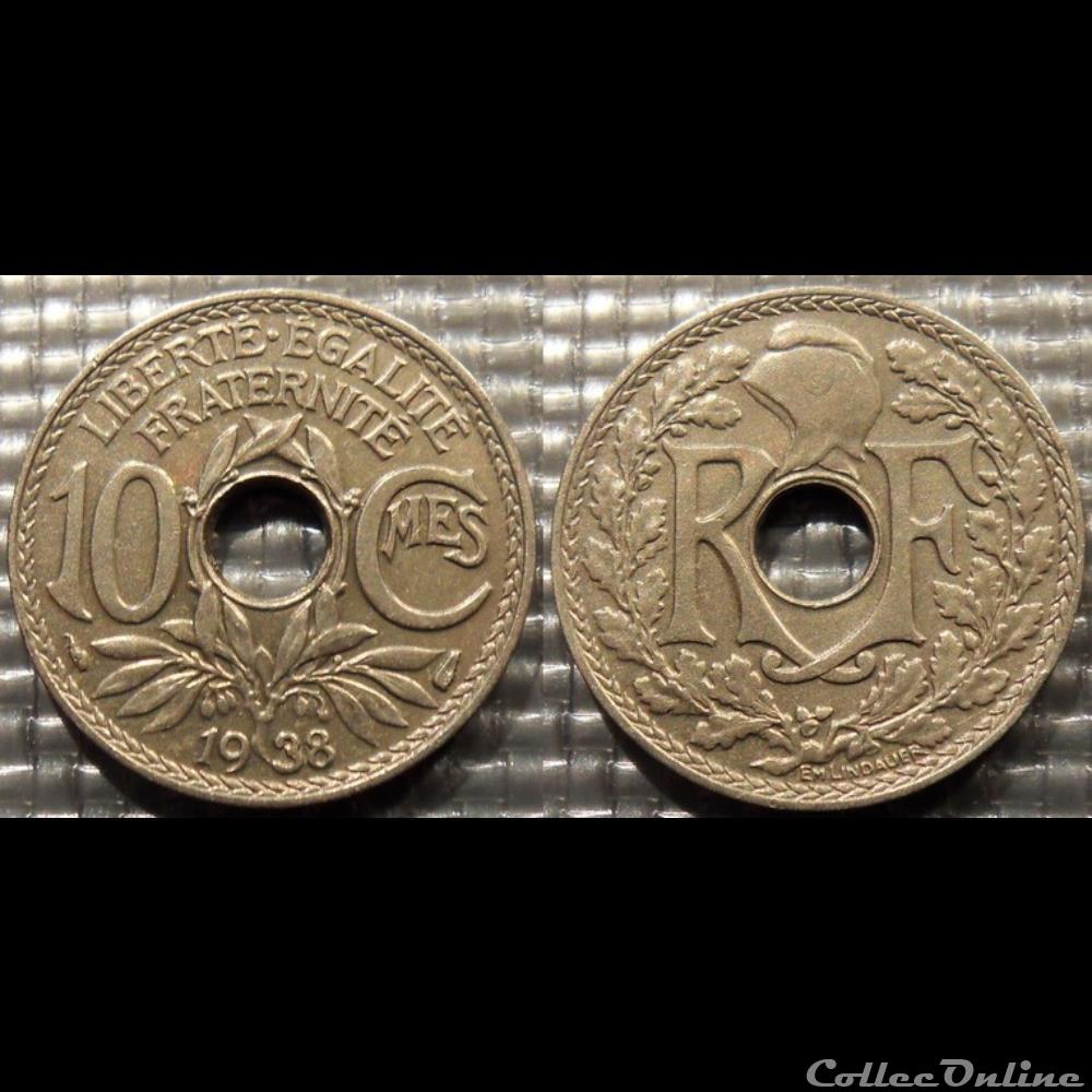 Dc 10 centimes EM Lindauer 1938 21mm 4g monnaie france moderne dc 10 centimes em lindauer 1938 21mm 4g