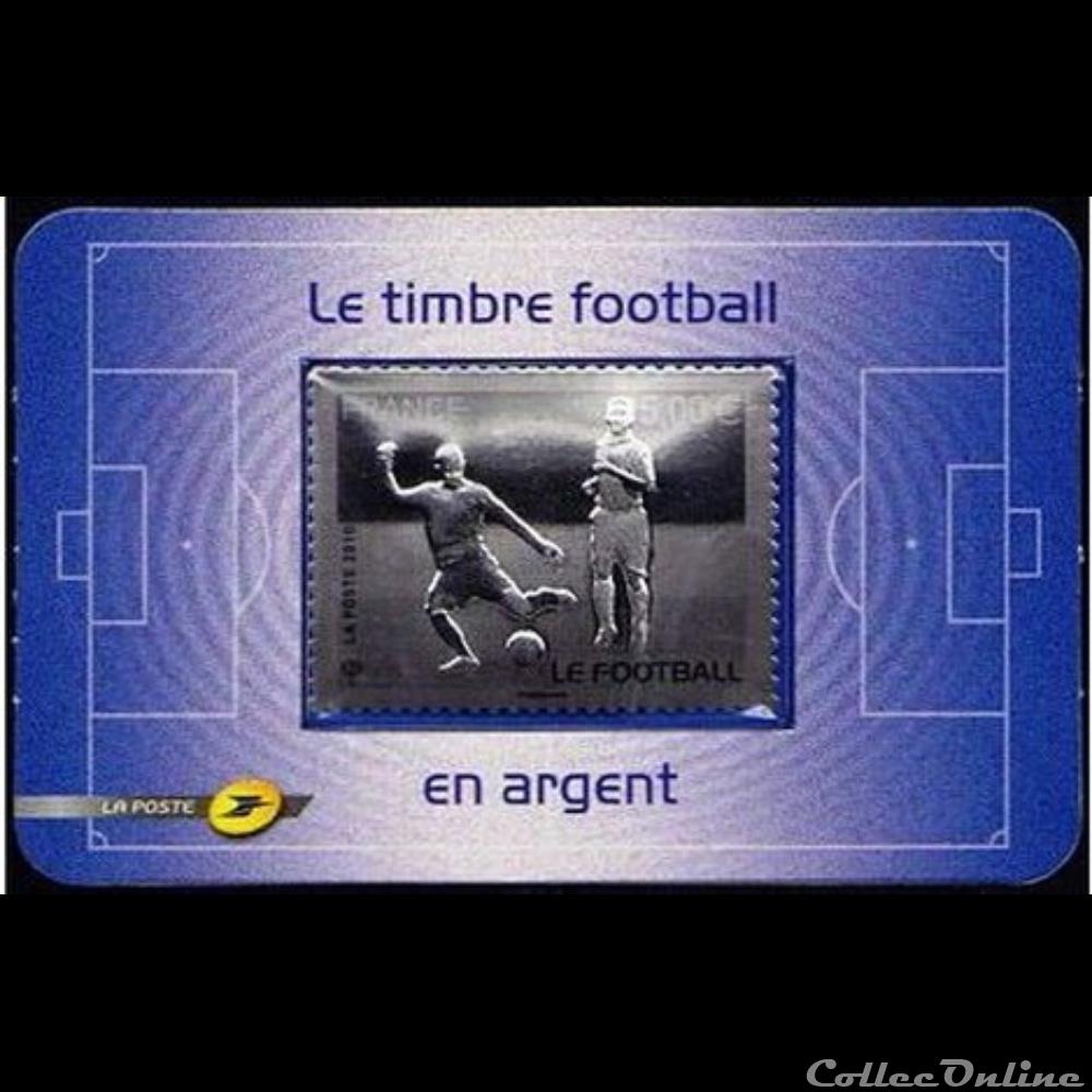 france 2010 football timbre argent