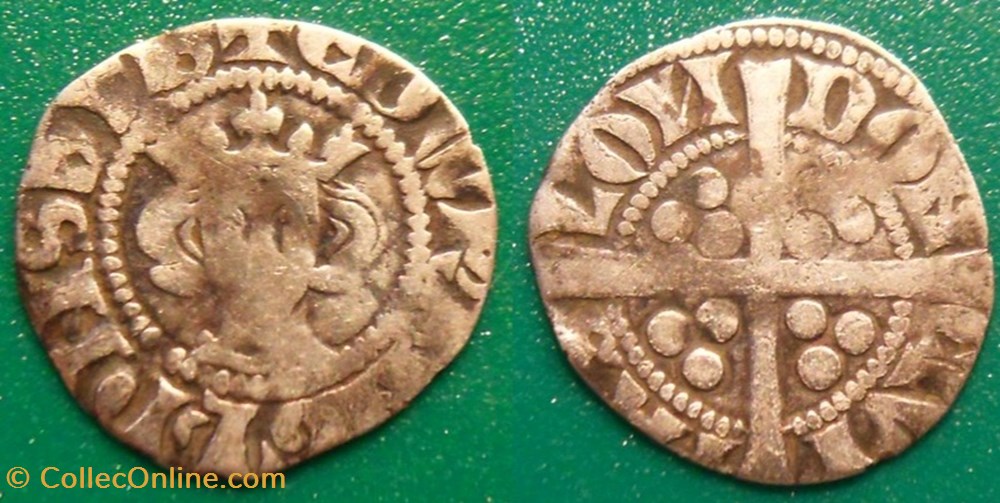 monnaie europe medievale royaume angleterre grande bretagne 1 penny classe 3 londres