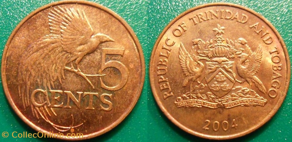 5 Cents 2004 monnaie monde trinite et tobago 5 cents 2004