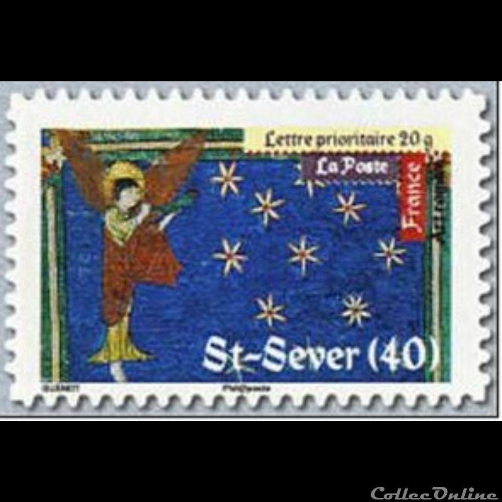 Timbre Peinture Abbaye de Saint Sever (40) autre timbre peinture abbaye de saint sever 40
