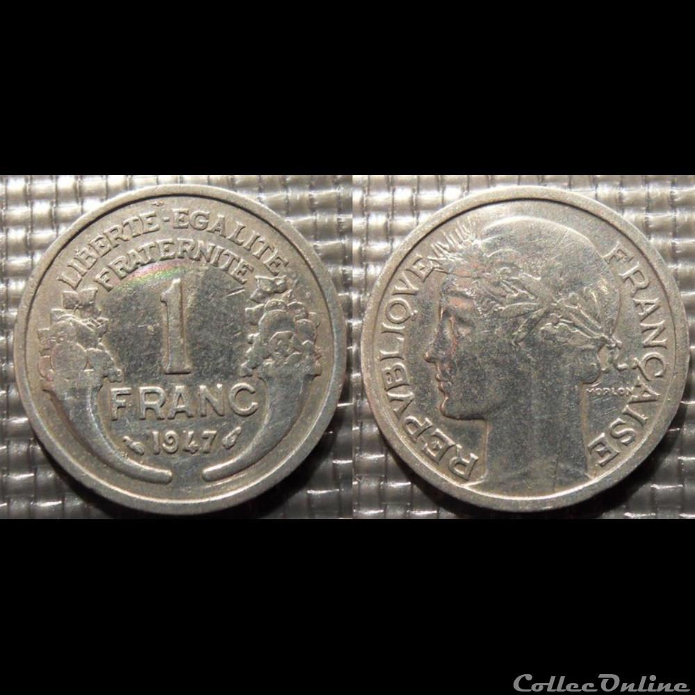 monnaies france modernes hf 1 franc morlon 1947 23mm 1 3g