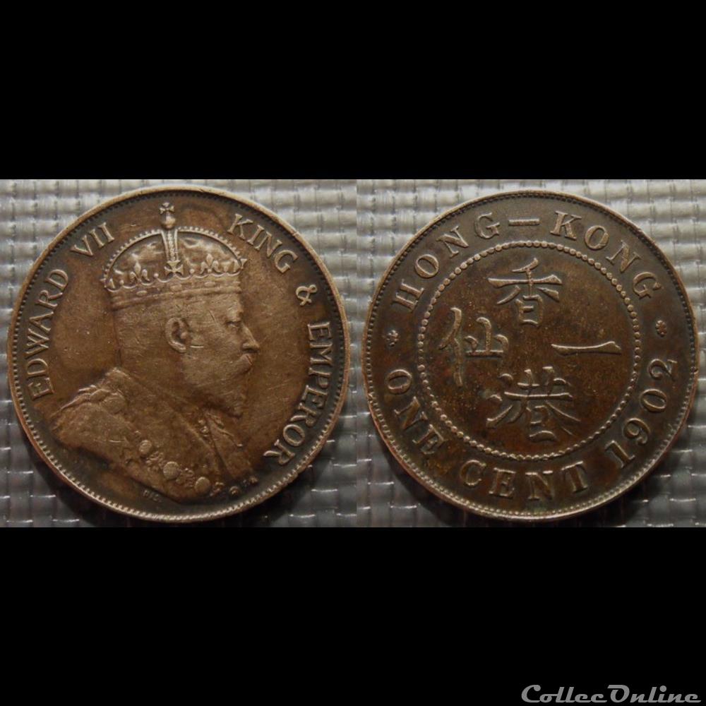 Hong Kong 1 Cent 1902 monnaie monde hong kong 1 cent 1902