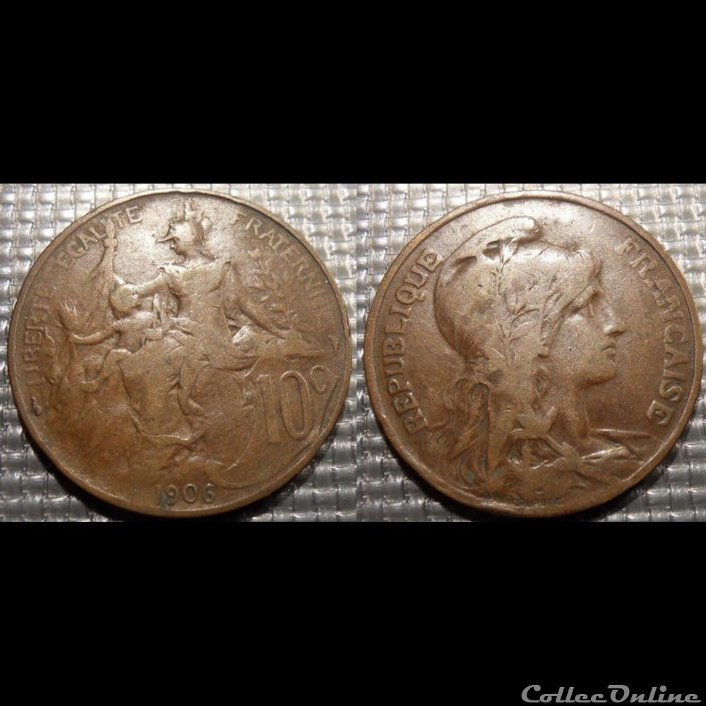 monnaies monde france da 10 centimes dupuis 1906
