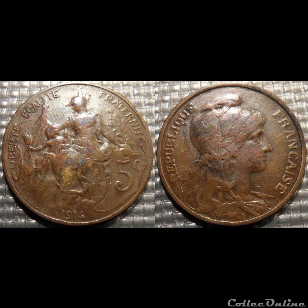 Ca 5 centimes Dupuis 1914 monnaie france moderne ca 5 centimes dupuis 1914