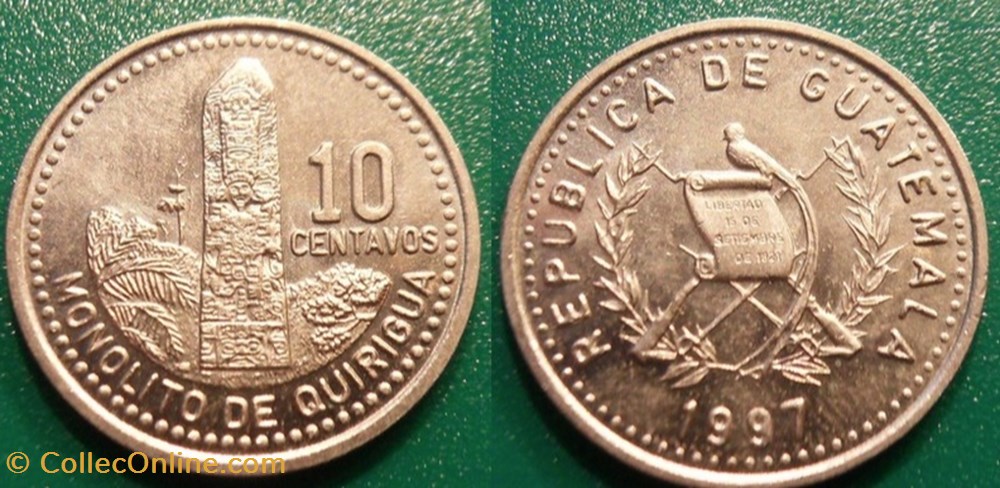 10 Centavos 1997 monnaie monde guatemala 10 centavos 1997