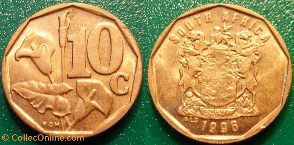10 Cents 1996 monnaie monde afrique du sud 10 cents 1996