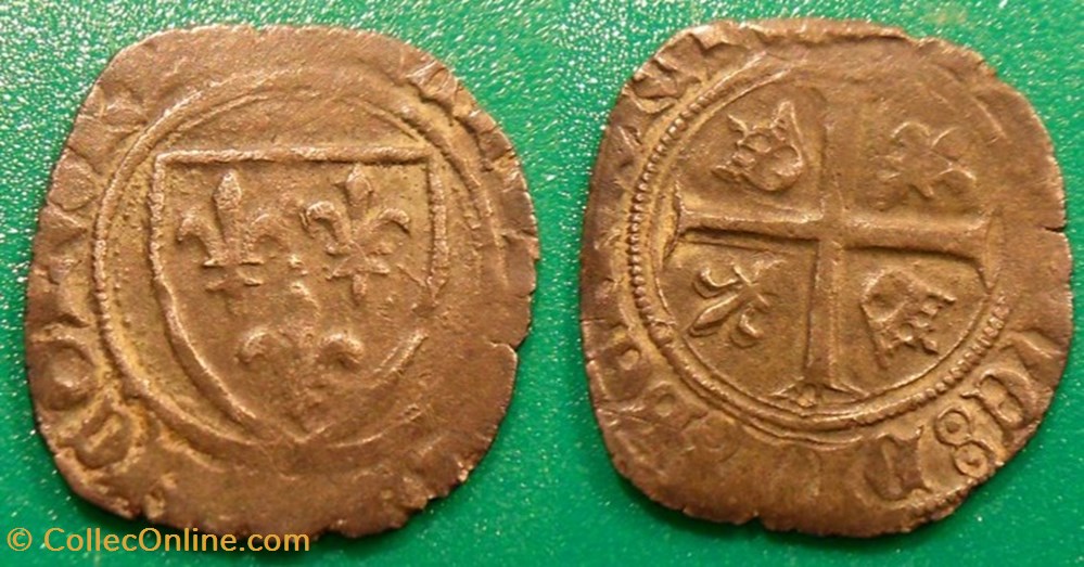 monnaies europe medievale france royales b21 charles vi le fou ou le bien aime