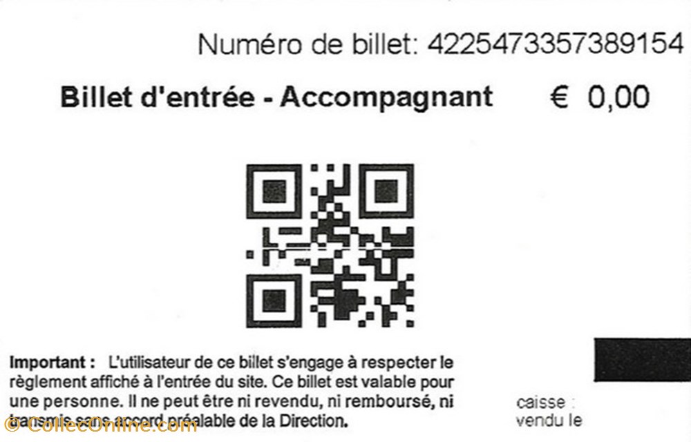 Toulouse - Cité de l'Espace documents anciens tickets entree toulouse cite de espace