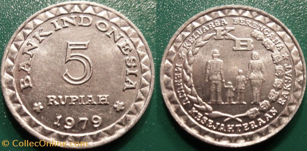 monnaie monde indonesie 5 rupiah 1979