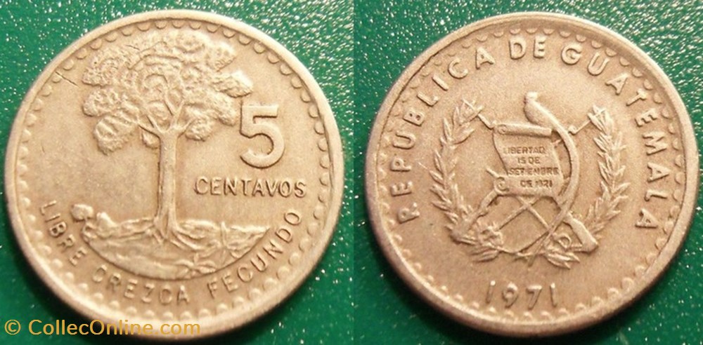25 Centavos 1991 monnaie monde guatemala 25 centavos 1991