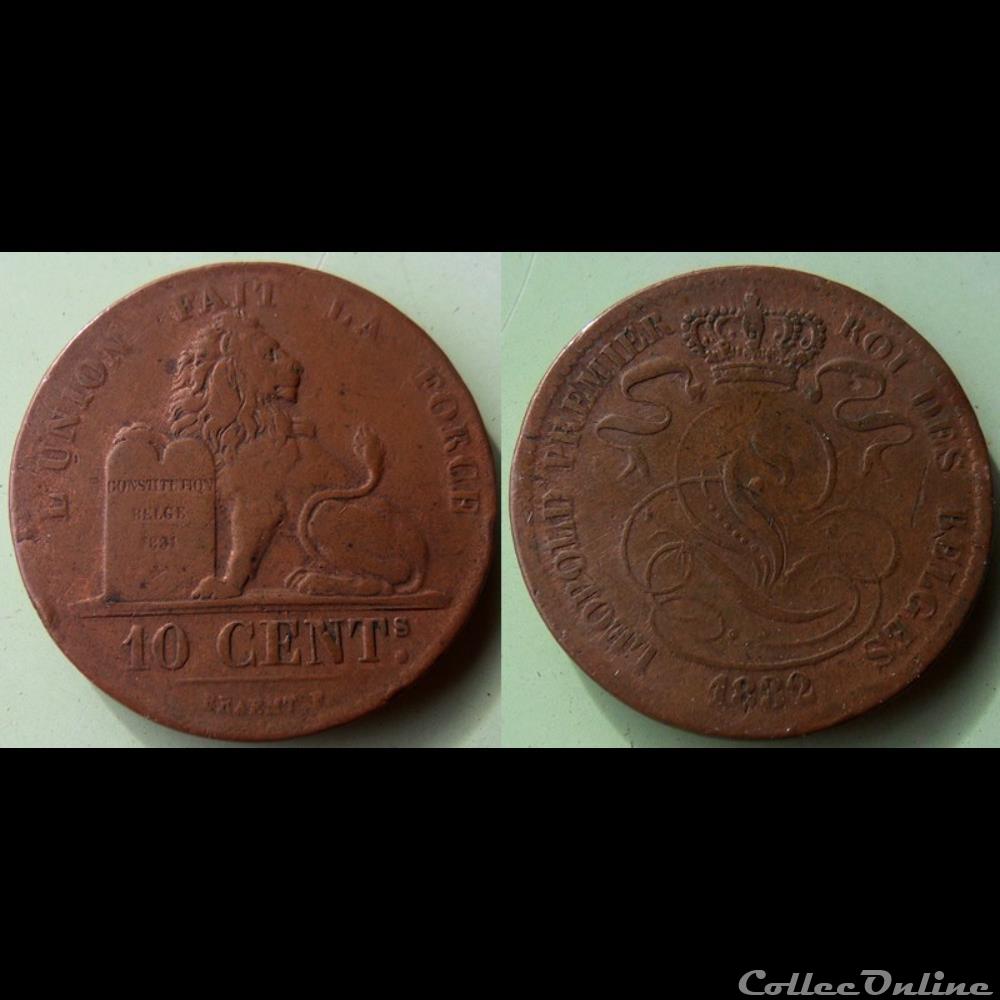 Belgique 10 Centimes 1832 monnaie monde belgique 10 centimes 1832