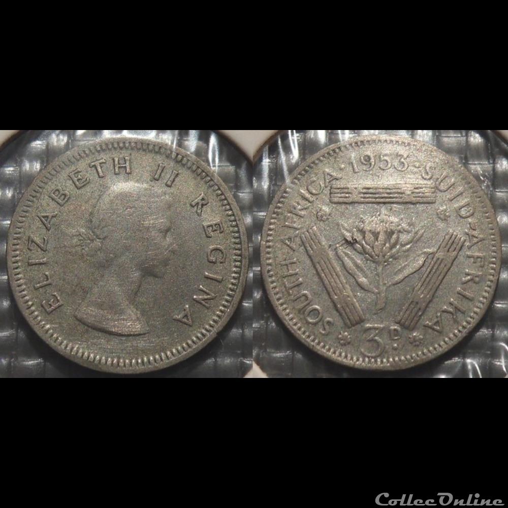 monnaie france moderne south africa 3 pence 1953