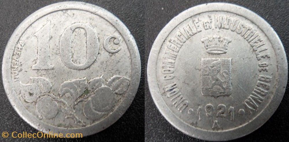 p- MN Bernay 10 C. 1921 A Al Elie:20.2 monnaies paranumismatique jetons poids p mn bernay 10 c 1921 a al elie 20 2