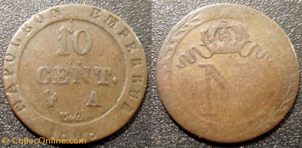 D-Napoléon I 10 Centimes Premier Empire Paris 1808 monnaies monde france d napoleon i 10 centimes premier empire paris 1808