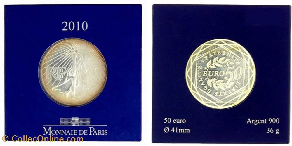 monnaies monde france 50 euros 2010 monnaie de paris