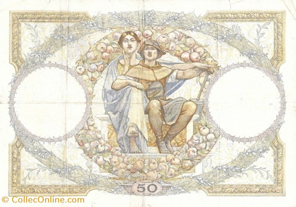 billet europe france 50 francs luc olivier merson