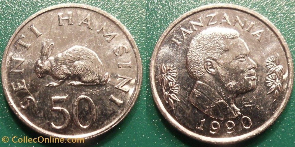 50 Senti 1990 monnaie monde tanzanie 50 senti 1990