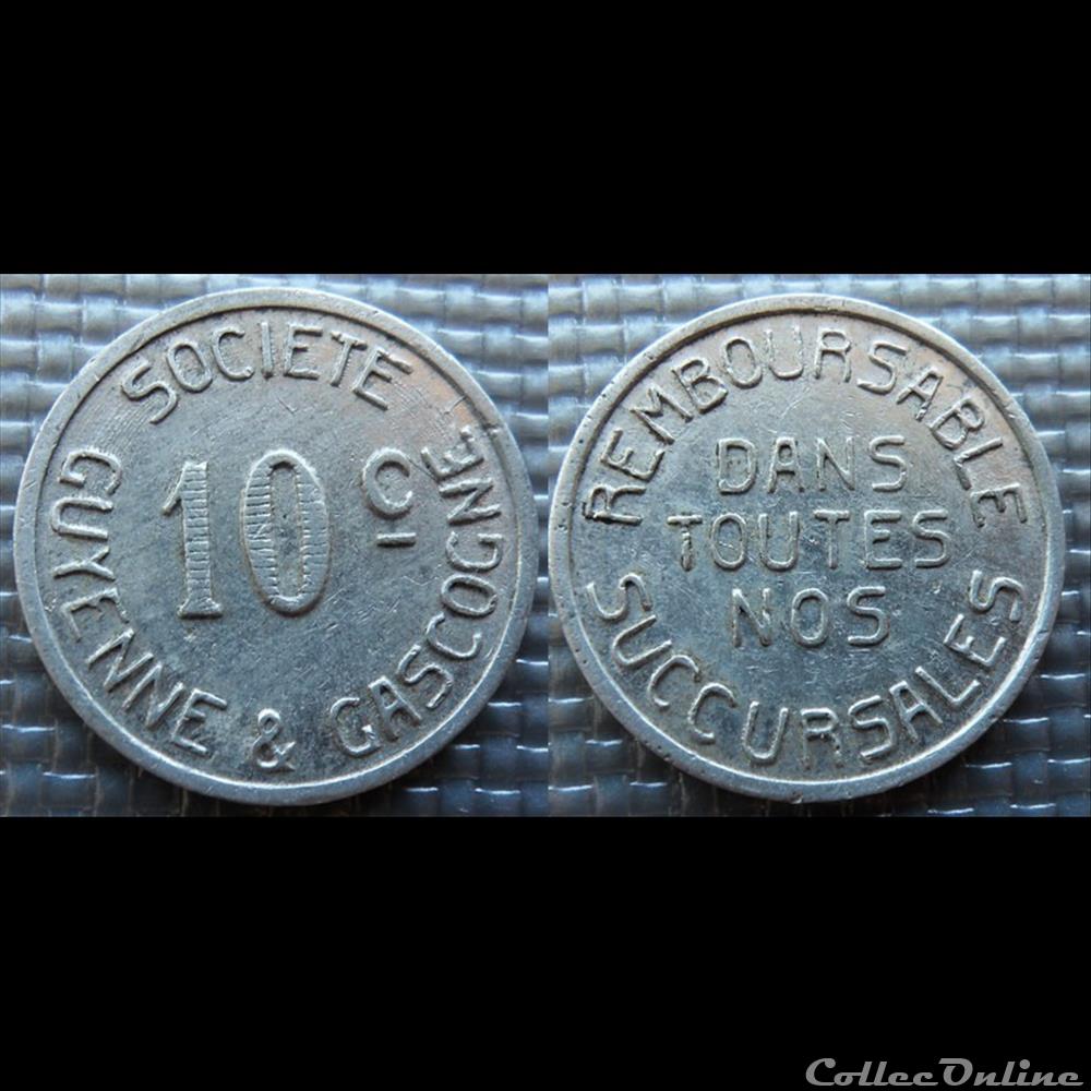 p- MN Oloron Sainte Marie 10 C. Société Guyenne & Gascogne Al Elie:10.2 monnaies paranumismatique jetons poids p mn oloron sainte marie 10 c societe guyenne gascogne al elie 10 2
