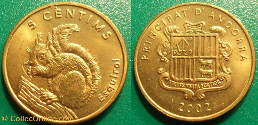 5 Centims 2002 monnaie monde andorre 5 centims 2002