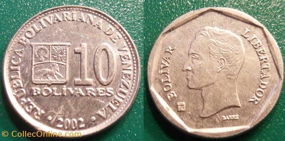 10 Bolivars 2002 monnaie monde venezuela 10 bolivars 2002
