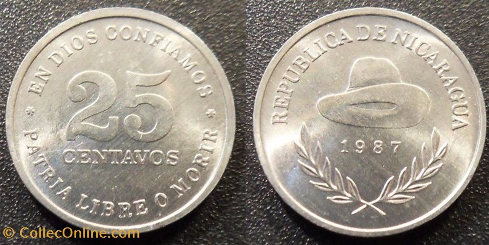 25 Centavos 1987 monnaies monde nicaragua 25 centavos 1987