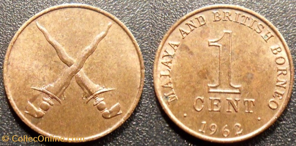 1 Cent 1962 Malaya and British Bornéo monnaies monde malaisie 1 cent 1962 malaya and british borneo