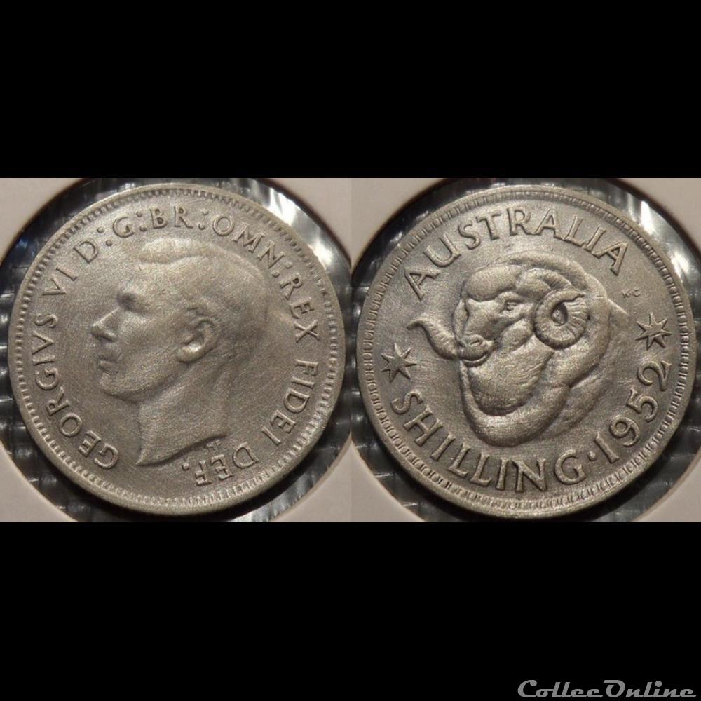 Australie 1 Shilling 1952 monnaie jeton mereaux moderne australie 1 shilling 1952