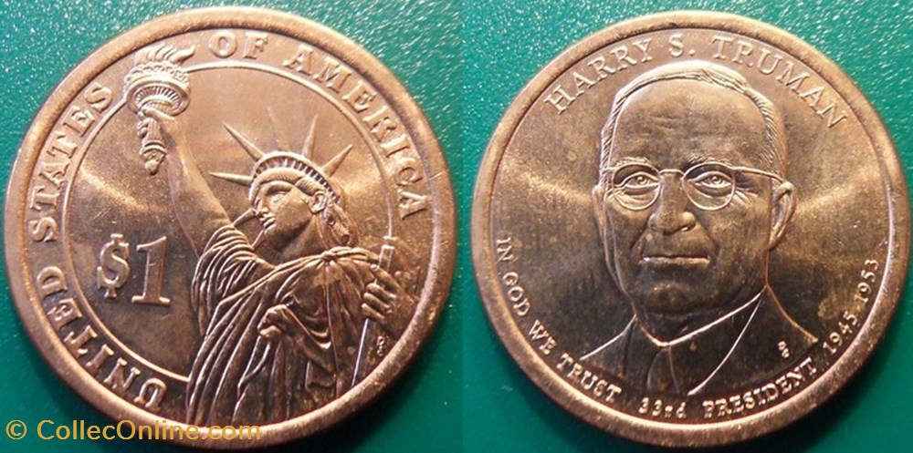 1 dollar Presidents: 1945-1953 Harry S. Truman monnaie monde etat uni 1 dollar presidents 1945 1953 harry s truman