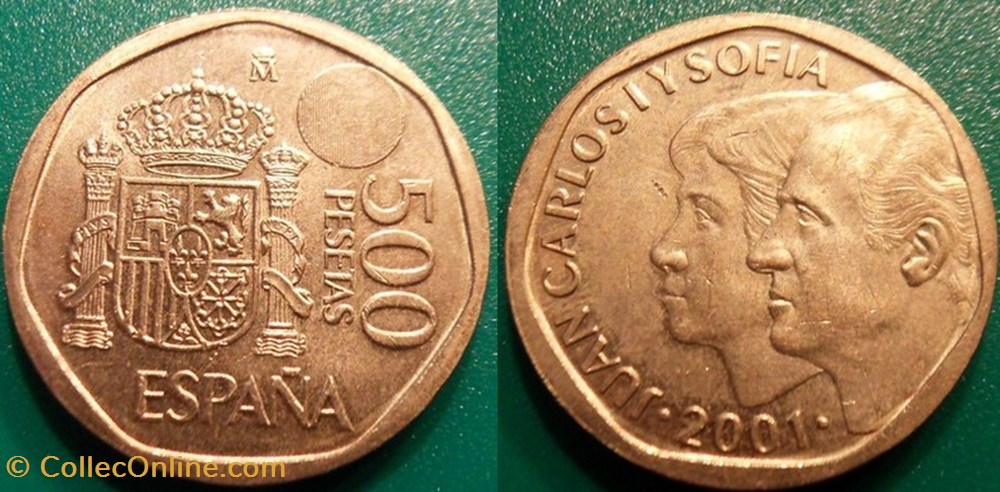 500 Pesetas 2001 Juan Carlos I monnaie monde espagne 500 pesetas 2001 juan carlos i