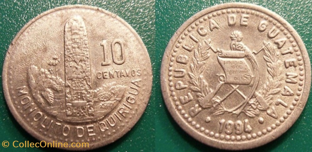 10 Centavos 1994 monnaie monde guatemala 10 centavos 1994