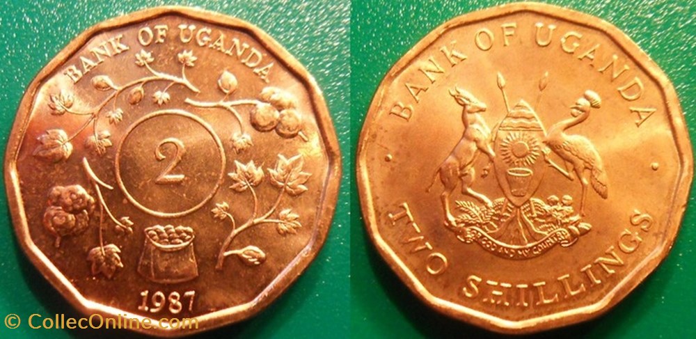 2 Shillings 1987 monnaie monde ougandum 2 shillings 1987