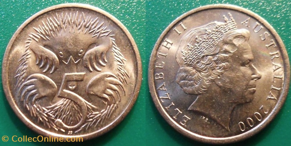 5 Cents 2000 monnaie monde australie 5 cents 2000