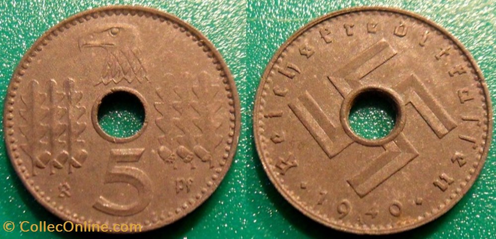 5 Reichspfennig 1940 monnaie monde allemagne 5 reichspfennig 1940