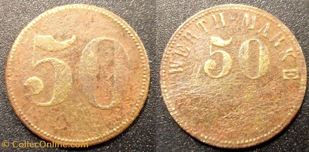 e- J etr Allemagne Werth Marke 50 monnaies paranumismatique jetons poids e j etr allemagne werth marke 50