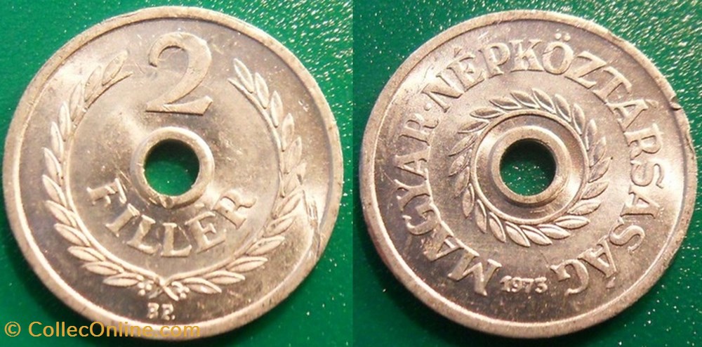 2 Fillèr 1973 monnaie monde hongrie 2 filler 1973