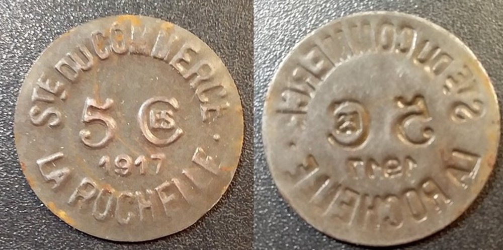 p- MN La Rochelle 5 C. 1917 Fe Elie:10.1 monnaies paranumismatique jetons poids p mn la rochelle 5 c 1917 fe elie 10 1