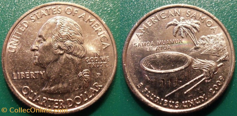 1/4 dollar 2009 P American Samoa monnaie monde etat uni 1 4 dollar 2009 p american samoa