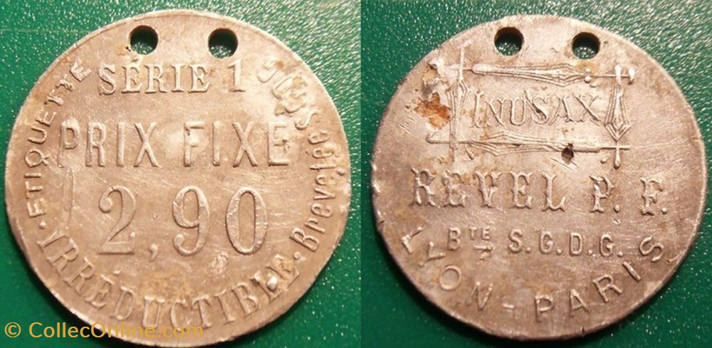 b- jeton LYON-PARIS série 1 prix fixe 2.90 monnaies jetons mereaux b jeton lyon paris serie 1 prix fixe 2 90