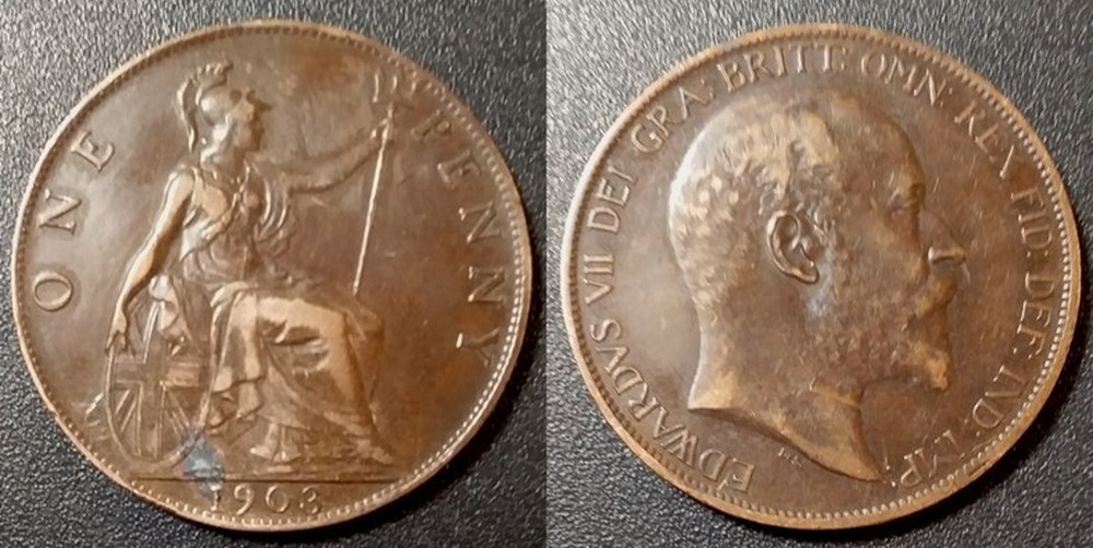 Grande Bretagne One Penny 1903 monnaies monde grande bretagne one penny 1903