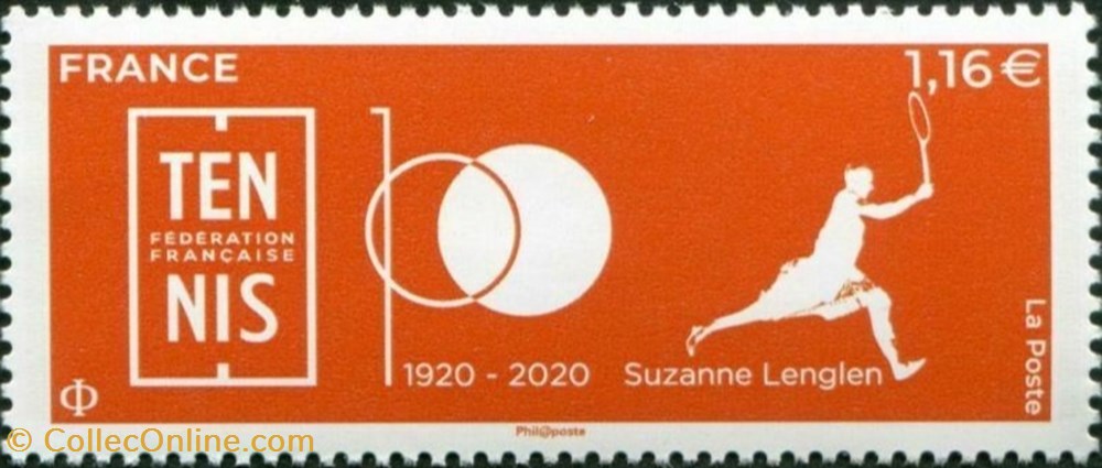 timbres europe france 2020 tennis suzanne lenglen