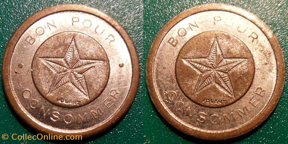 f- Jeton à consommer - bon pour consommer monnaies jetons mereaux f jeton a consommer bon pour consommer