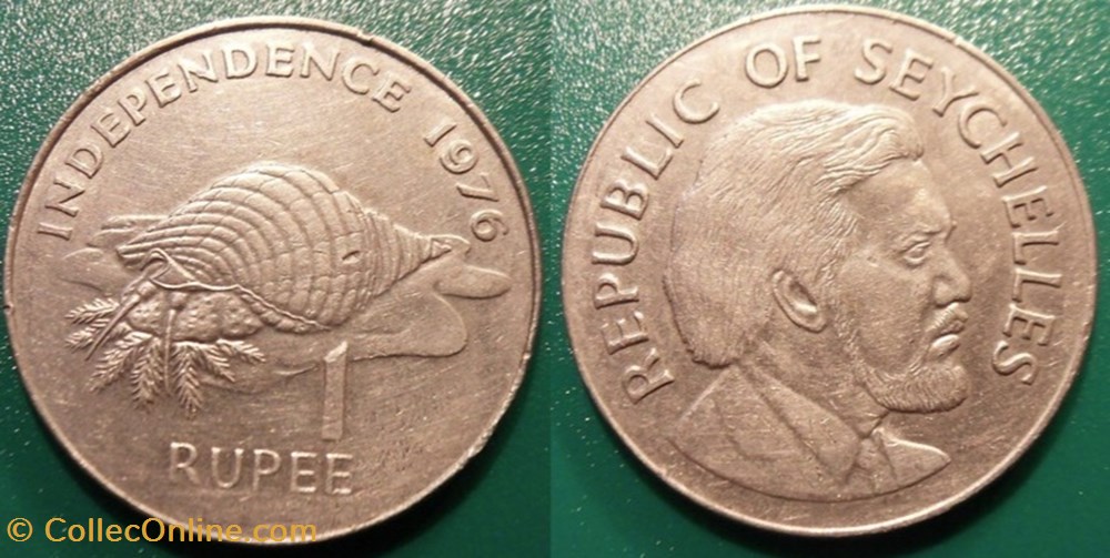 1 Roupie 1976 monnaie monde seychelle 1 roupie 1976