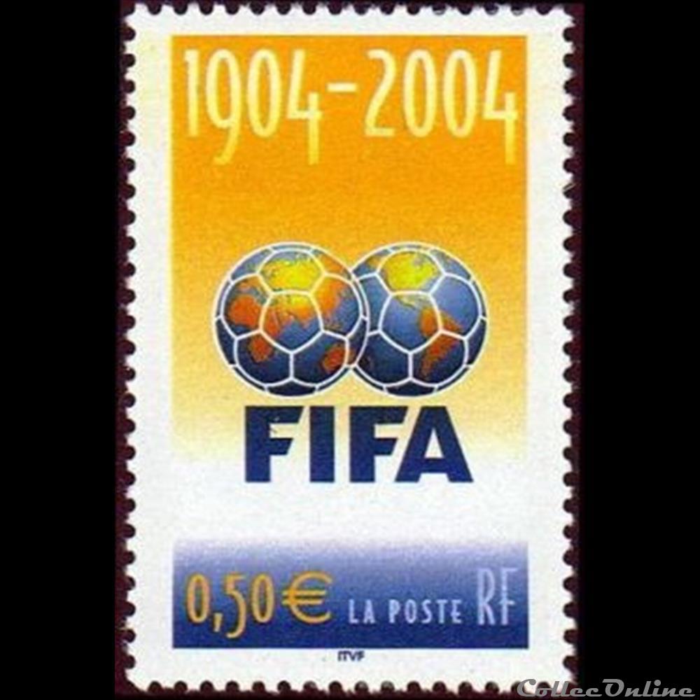 2004 Centenaire de la FIFA timbre france assignat 2004 centenaire de la fifa