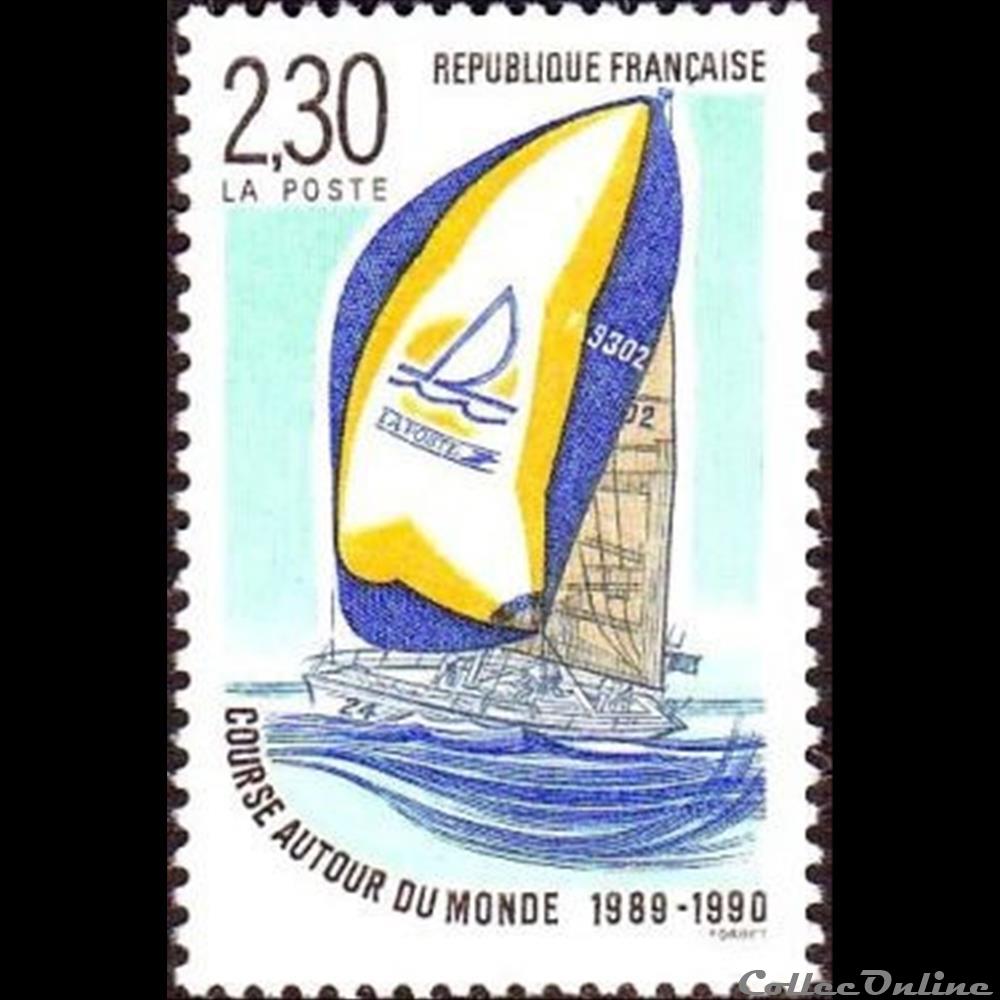 1990 Course autour du monde timbre france assignat 1990 course autour du monde