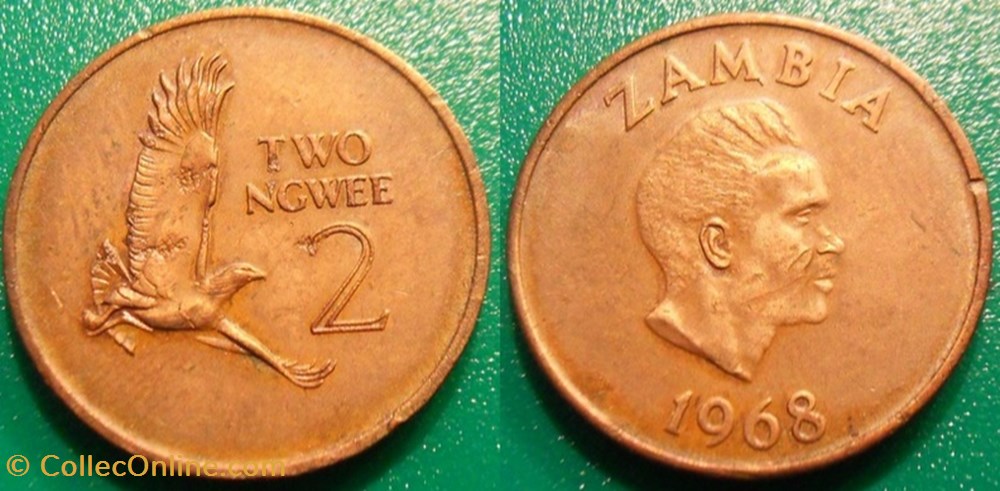 2 Ngwee 1968 monnaie monde zambie 2 ngwee 1968