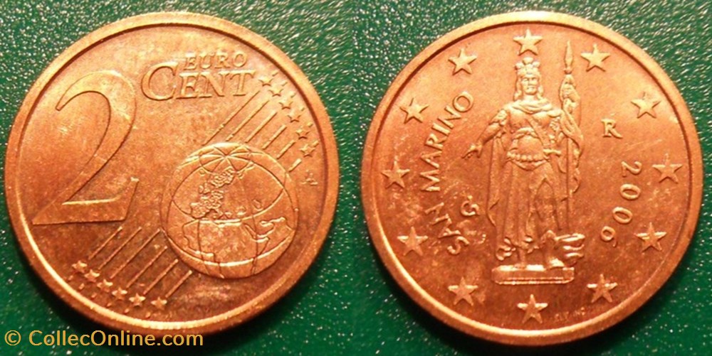 2 Cent euro 2006 monnaies monde saint marin 2 cent euro 2006