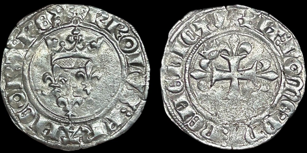 monnaies europe medievale france royales charles vi gros dit florette paris