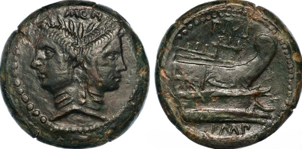 monnaies antiques romaines imperiales et republicaines sextus pompee as