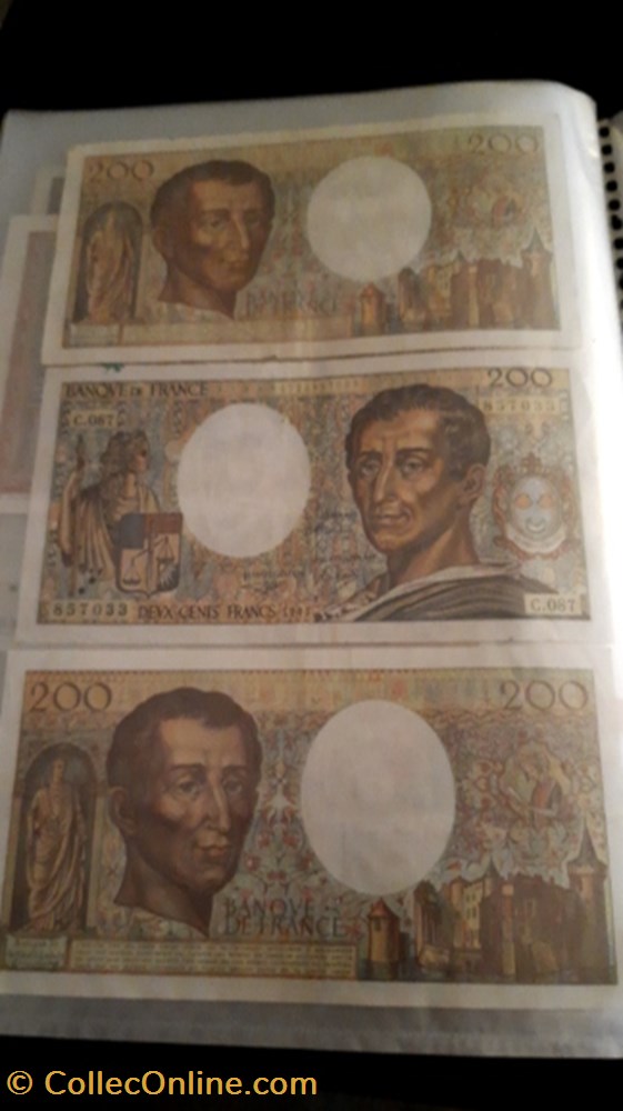 billet 200 francs 1988 1991 1992 montesquieu